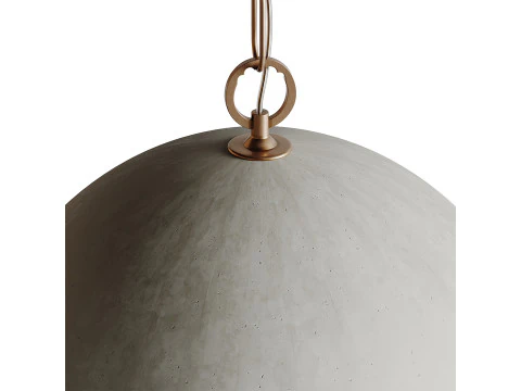 Elliot Wide Dome Pendant light 3D Model