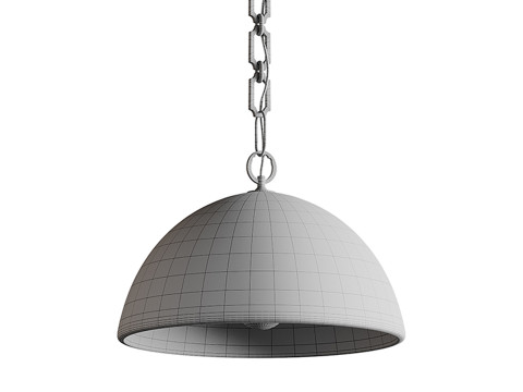L&aacute;mpara colgante Elliot Wide Dome Modelo 3D