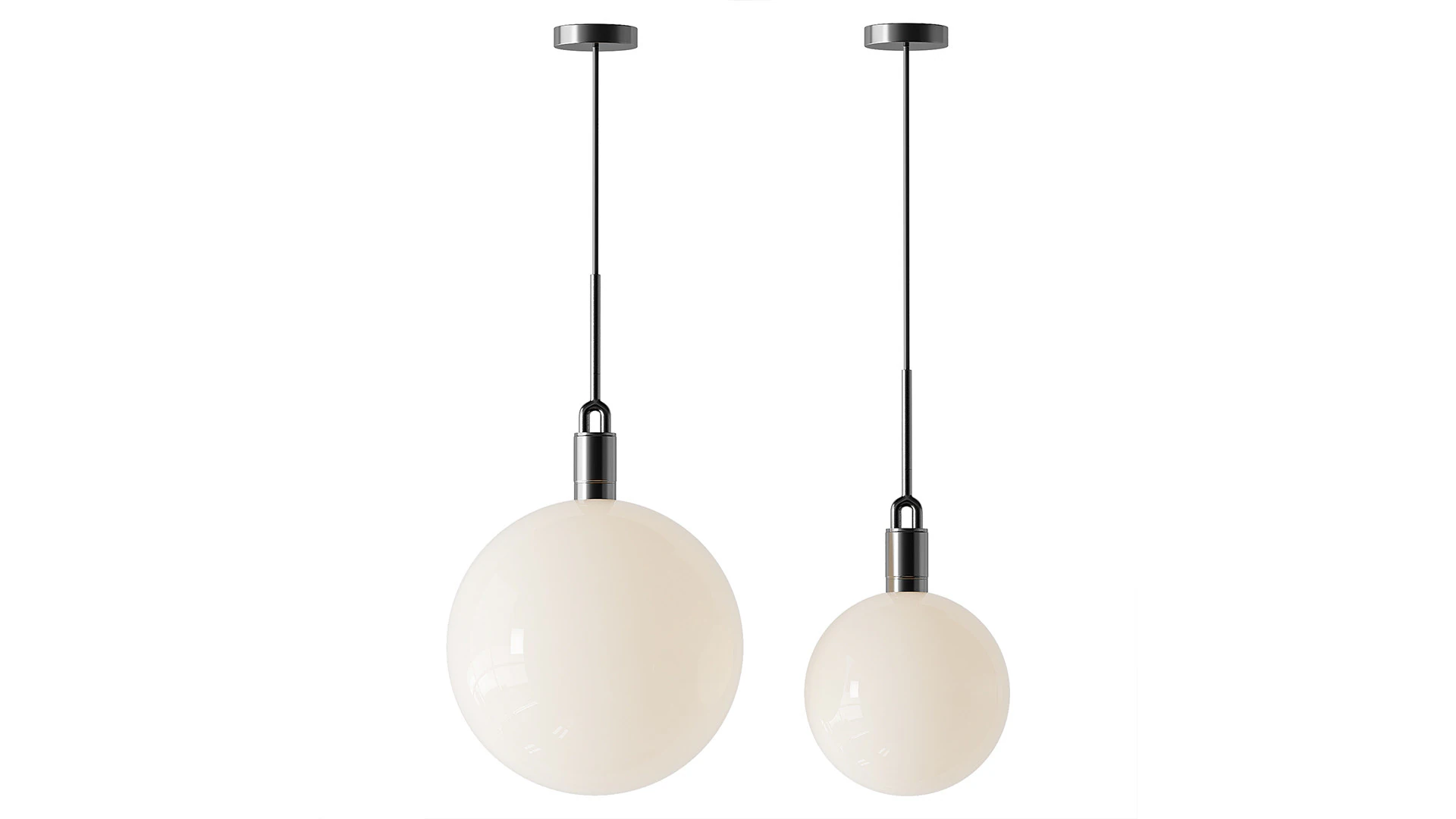 Forked Globe Pendant light 3D Model .c4d .max .obj .3ds .fbx .stl .blend 