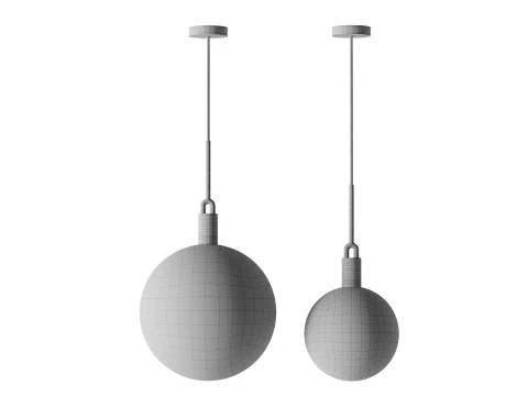 Forked Globe Pendant light 3D Model