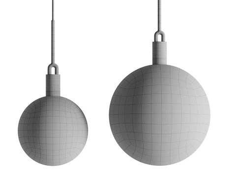 Forked Globe Pendant light 3D Model