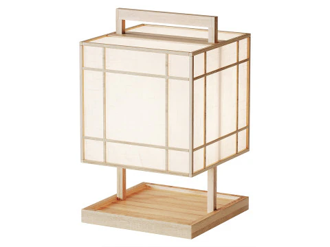 Lumin&aacute;ria de p&eacute; estilo japon&ecirc;s 02 Modelo 3D