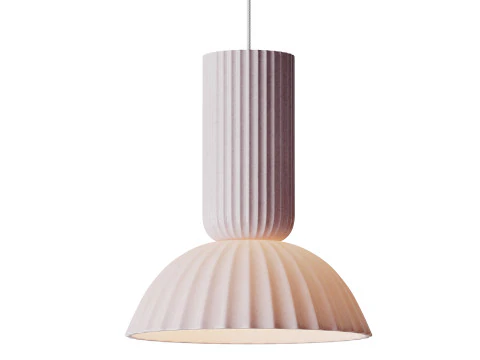 ジャンヌ フルーテッド白磁ドームペンダントライト 3Dモデル