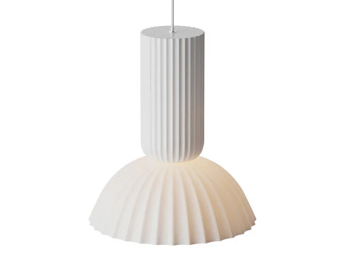 ジャンヌ フルーテッド白磁ドームペンダントライト 3Dモデル