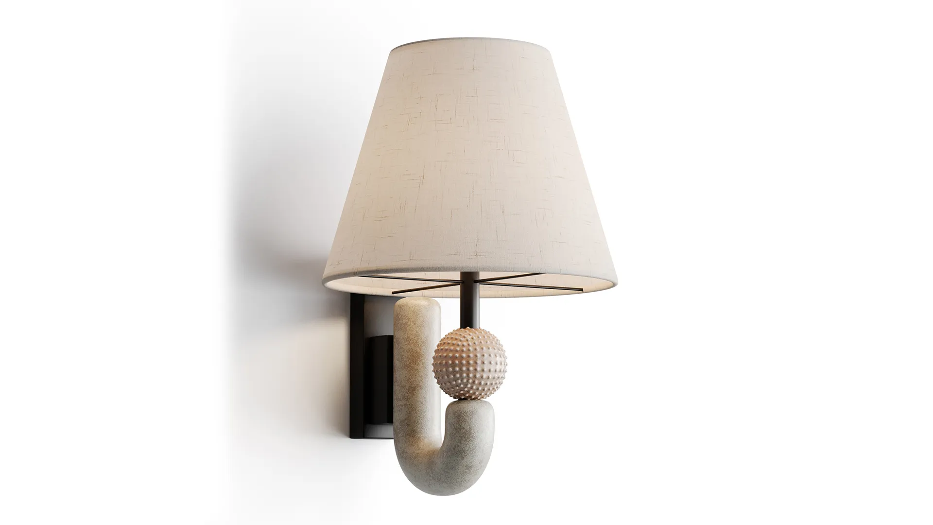 Wall lamp Carlo Enlarged 3D Model .c4d .max .obj .3ds .fbx .stl .blend 