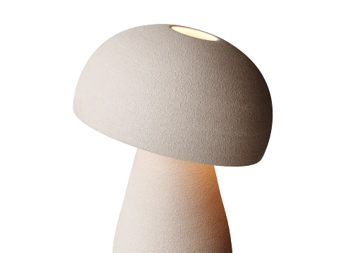 White Mushroom Table Lamp 3D Model