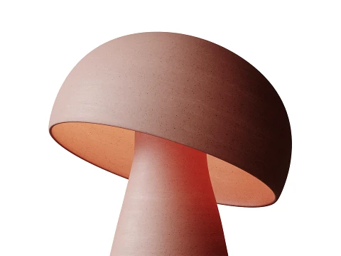 White Mushroom Table Lamp 3D Model