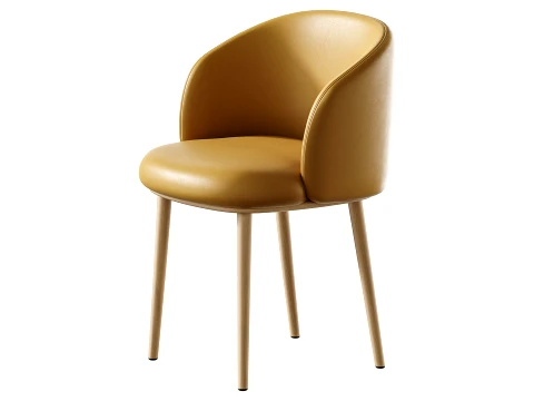 Balanced Outlined Arm Chair 3D Model