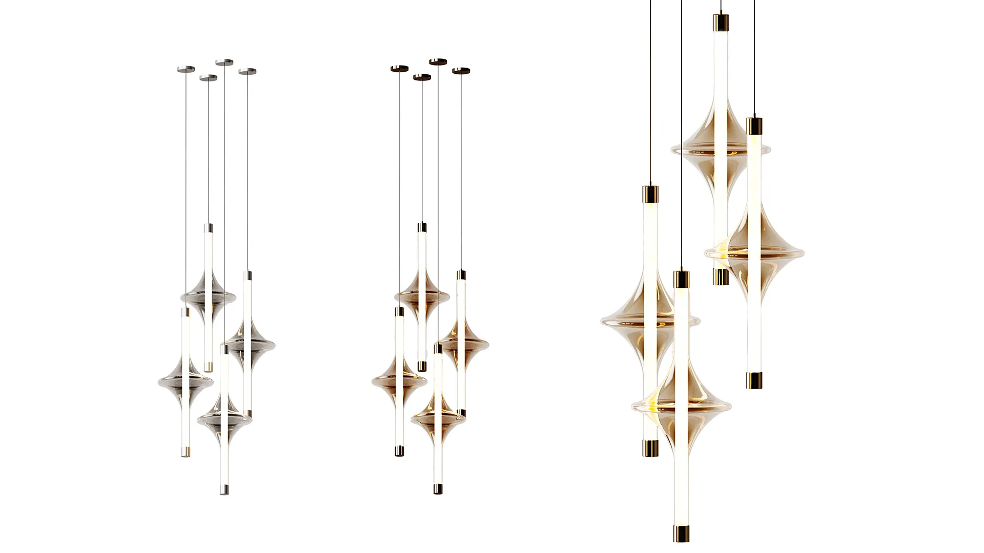 Chandelier Rain 3D Model .c4d .max .obj .3ds .fbx .stl .blend 