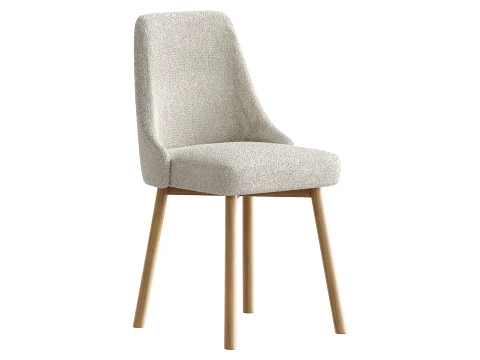 Contemporary Upholstered Dining Chair 3D Model
