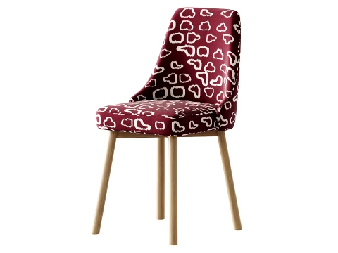 Contemporary Upholstered Dining Chair 3D Model