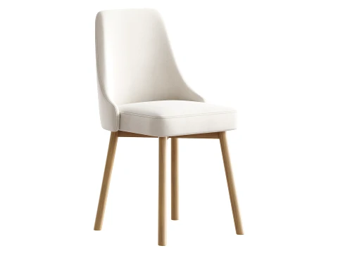 Contemporary Upholstered Dining Chair 3D Model