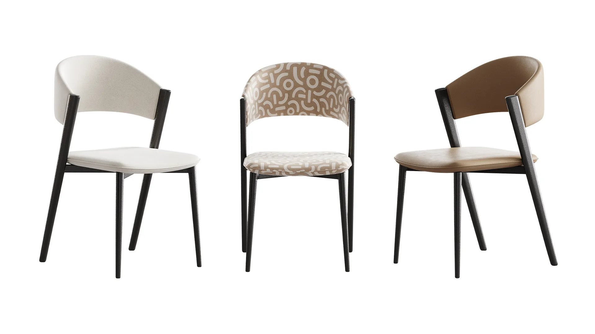 Contemporary Armless Chair 3D Model .c4d .max .obj .3ds .fbx .stl .blend
