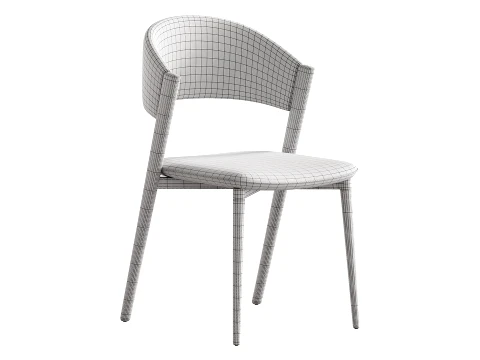 Contemporary Armless Chair 3D Model