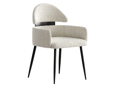 Contemporary Ink Steel Arm Chair 3D Model