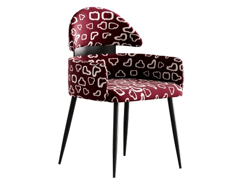 Contemporary Ink Steel Arm Chair 3D Model