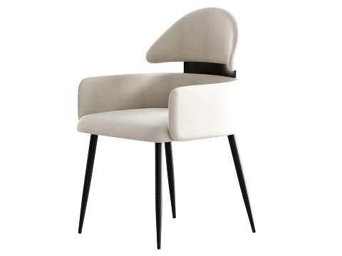 Contemporary Ink Steel Arm Chair 3D Model