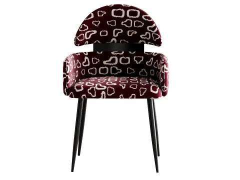 Contemporary Ink Steel Arm Chair 3D Model