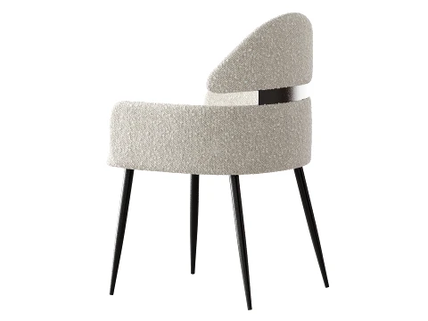 Contemporary Ink Steel Arm Chair 3D Model