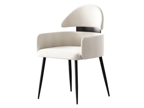 Contemporary Ink Steel Arm Chair 3D Model
