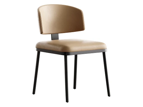Contemporary Ink Steel Arm Chair 3D Model