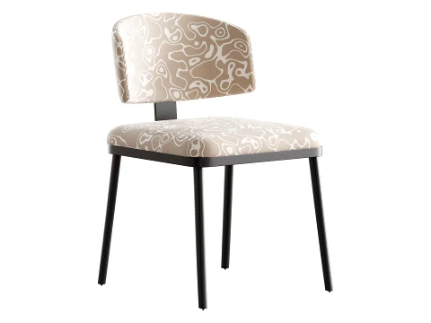 Contemporary Ink Steel Arm Chair 3D Model