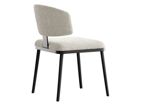 Contemporary Ink Steel Arm Chair 3D Model
