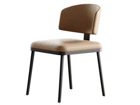 Contemporary Ink Steel Arm Chair 3D Model