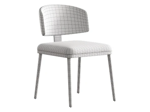Contemporary Ink Steel Arm Chair 3D Model