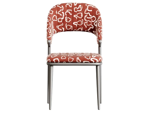Contemporary Low Back Faux Leather Dining Chair 3D Model