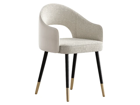 Contemporary Low Back Padded Armless Chair 3D Model