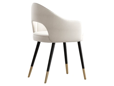 Contemporary Low Back Padded Armless Chair 3D Model