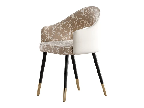 Contemporary Low Back Padded Armless Chair 3D Model