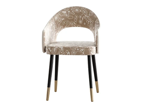 Contemporary Low Back Padded Armless Chair 3D Model