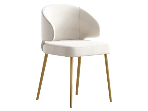Contemporary Low Back Padded Armless Chair 3D Model