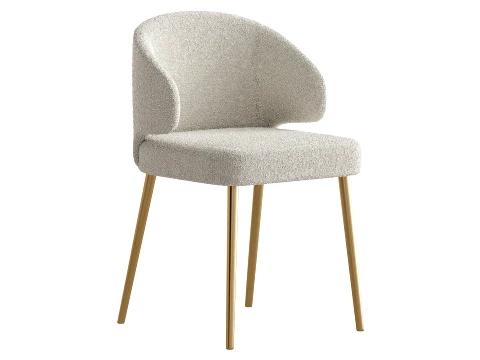 Contemporary Low Back Padded Armless Chair 3D Model