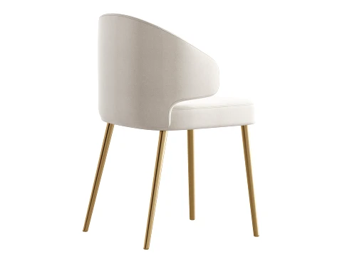 Contemporary Low Back Padded Armless Chair 3D Model