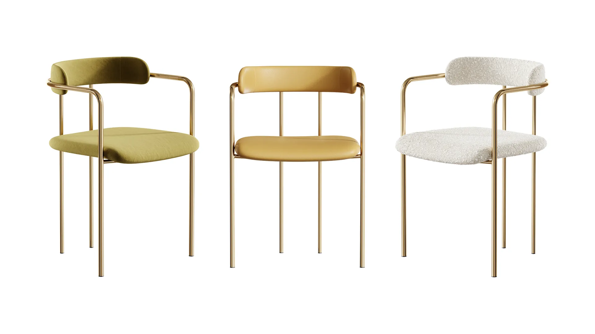 Dining Arm Chair 3D Model .c4d .max .obj .3ds .fbx .stl .blend 