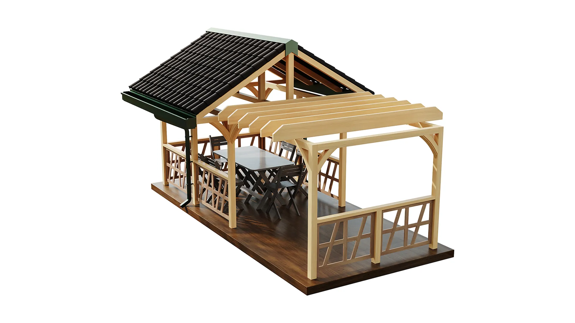 Gazebo 3 3D Model .c4d .max .obj .3ds .fbx .stl .blend 