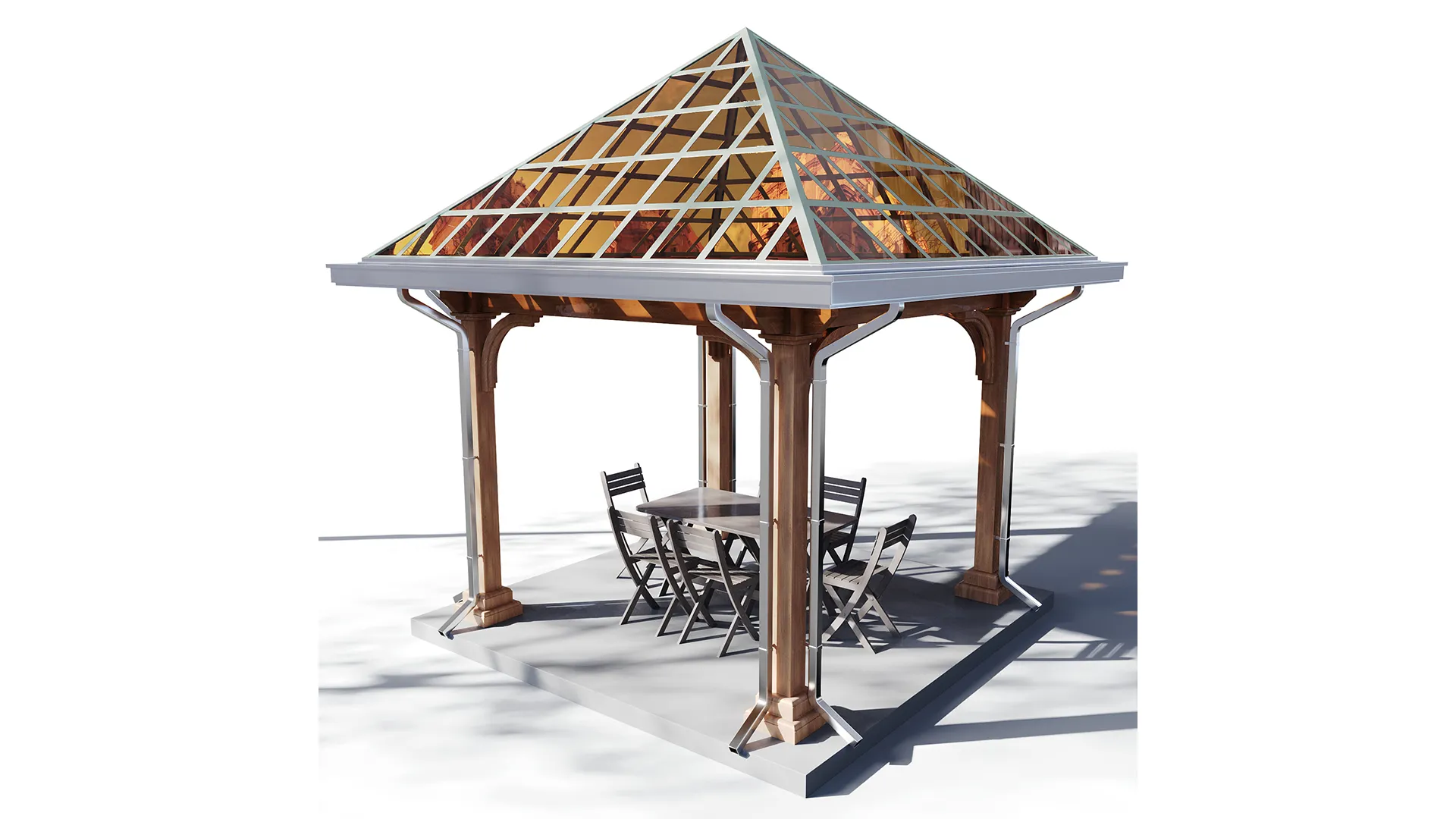Gazebo 07 3D Model .c4d .max .obj .3ds .fbx .stl .blend 