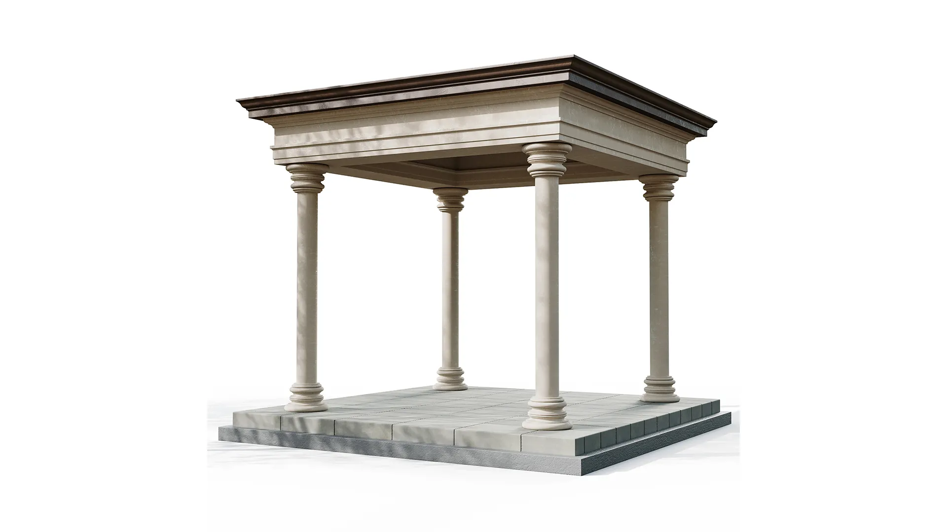 Gazebo 011 3D Model .c4d .max .obj .3ds .fbx .stl .blend 