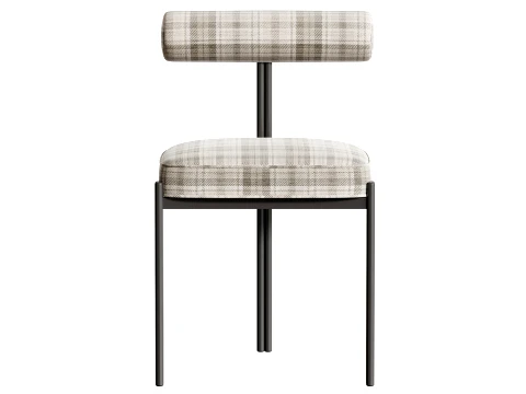 Glam Style Upholstered Dining Chair 3D Model