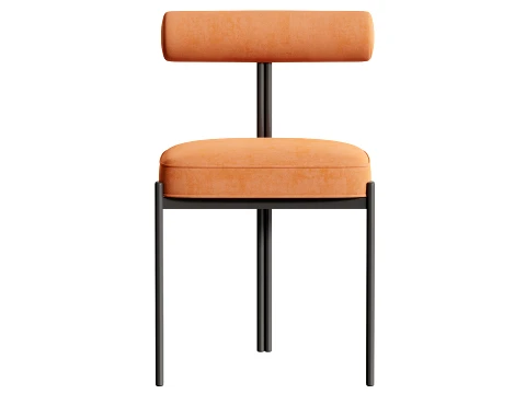 Glam Style Upholstered Dining Chair 3D Model