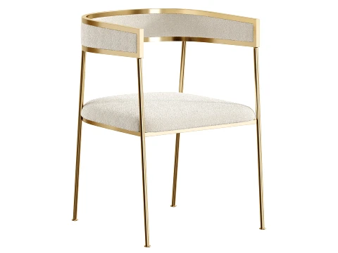 Glam Velvet Dining Side Chair 3D Model