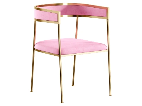 Glam Velvet Dining Side Chair 3D Model