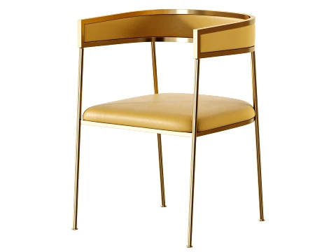 Glam Velvet Dining Side Chair 3D Model