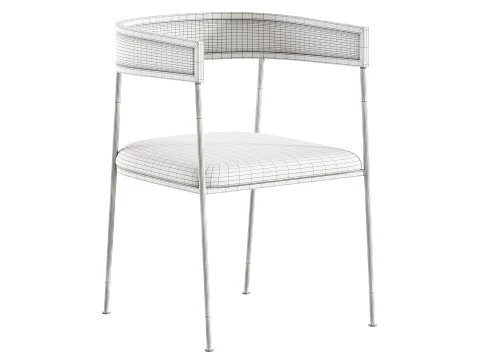 Glam Velvet Dining Side Chair 3D Model