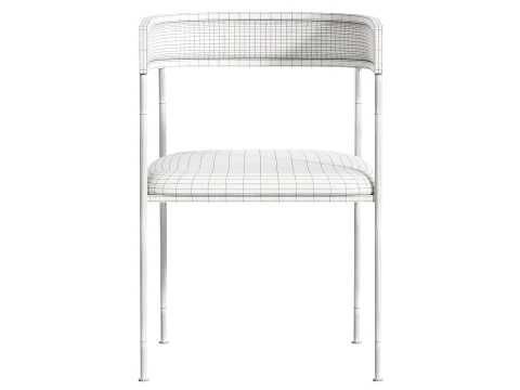 Glam Velvet Dining Side Chair 3D Model