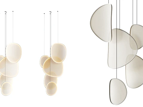 LED fabric pendant lamp 3D Model