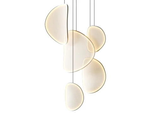 LED fabric pendant lamp 3D Model
